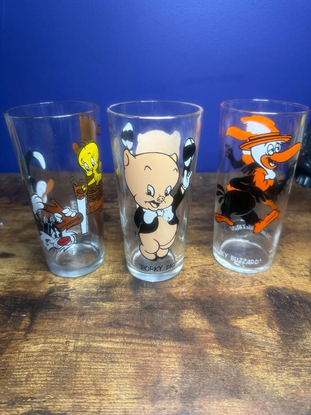VTG 70s Looney Tunes Pepsi Collector Series set of 3 glasses